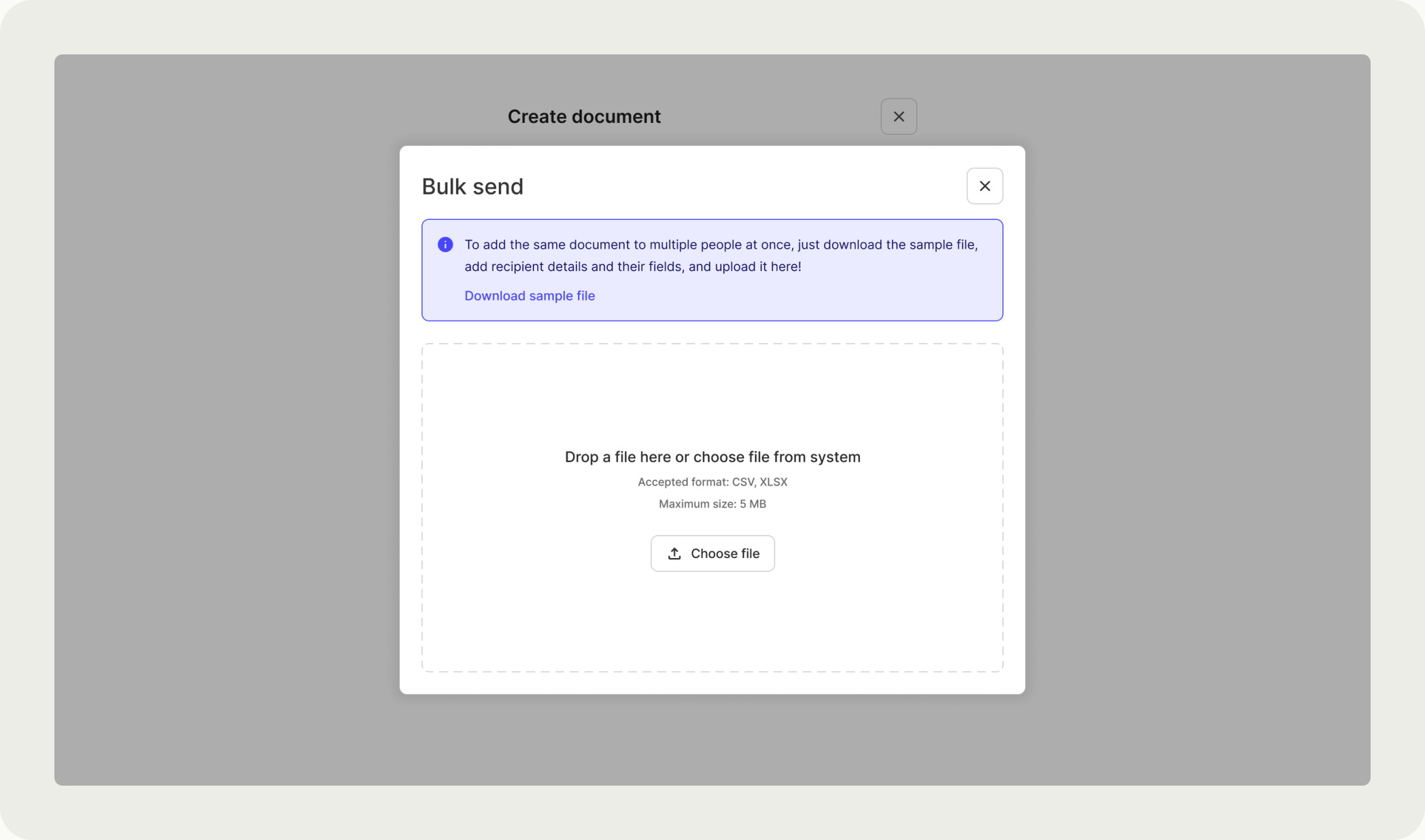 Bulk adding recipients