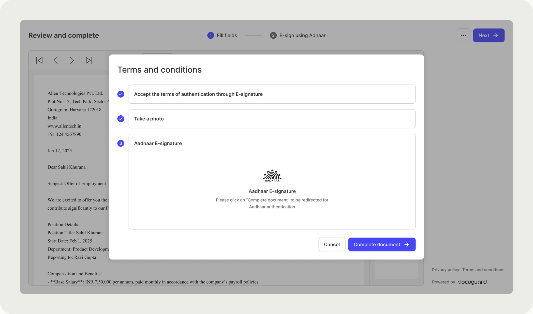 Onboarding complete