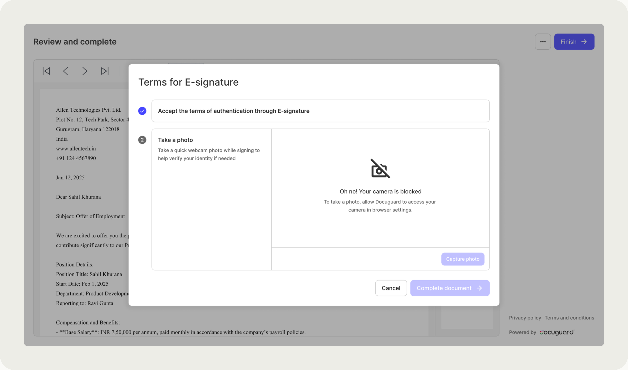Identity verification for the new hire
