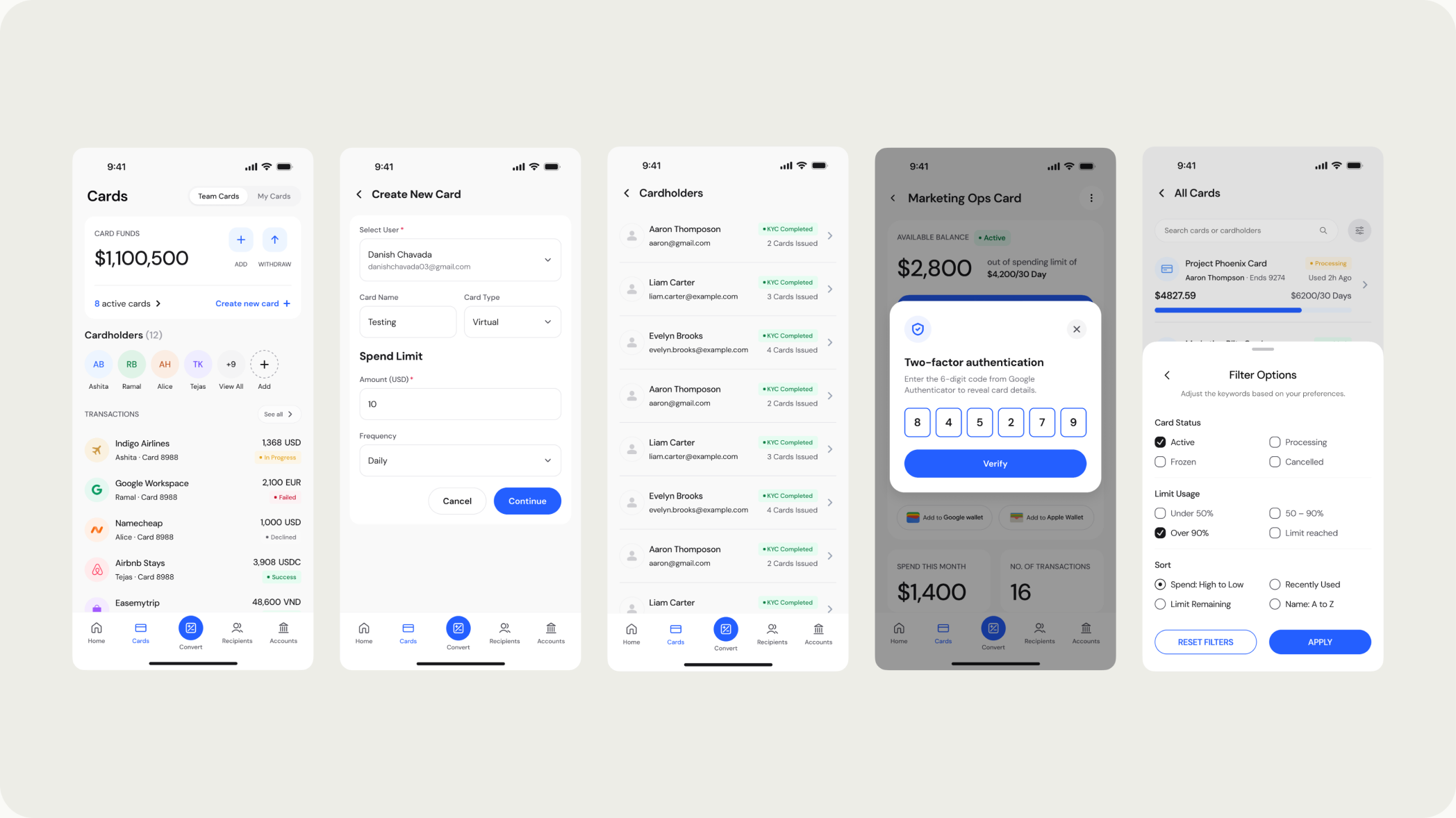 The physical card design, and the card shown inside Apple Wallet