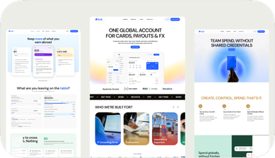 Four generations of the endl.io marketing site